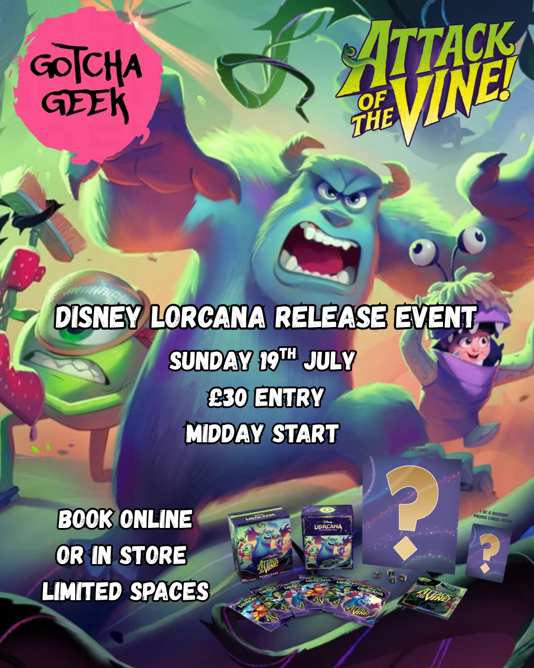 Lorcana Attack of the Vine! Pre release event 19/7/26