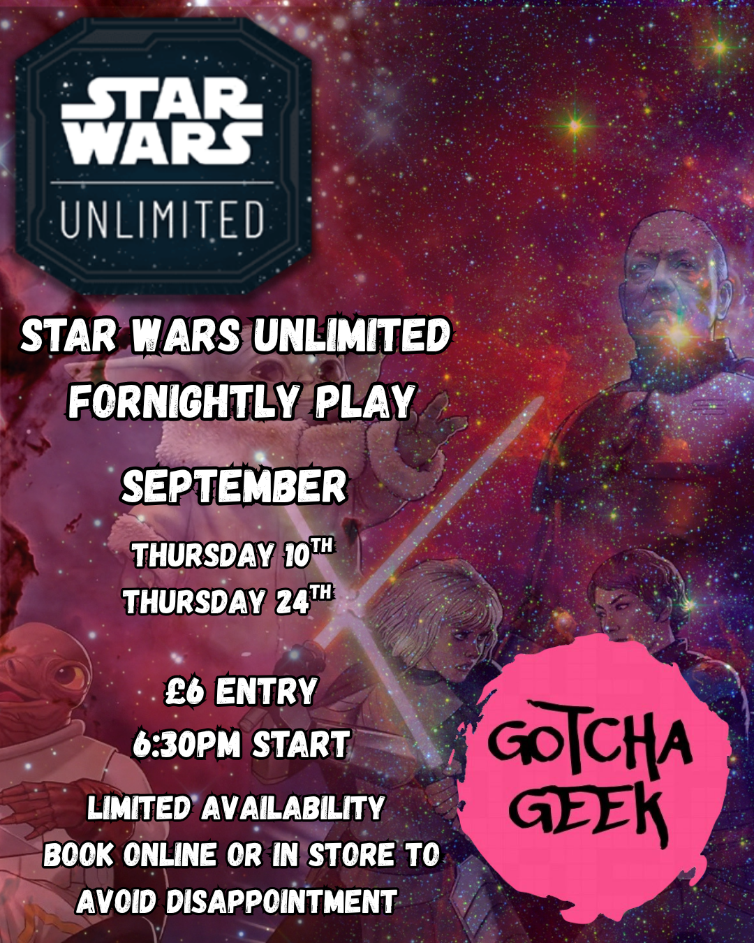 Star Wars Unlimited - Fortnightly Play - Thursday 10th September