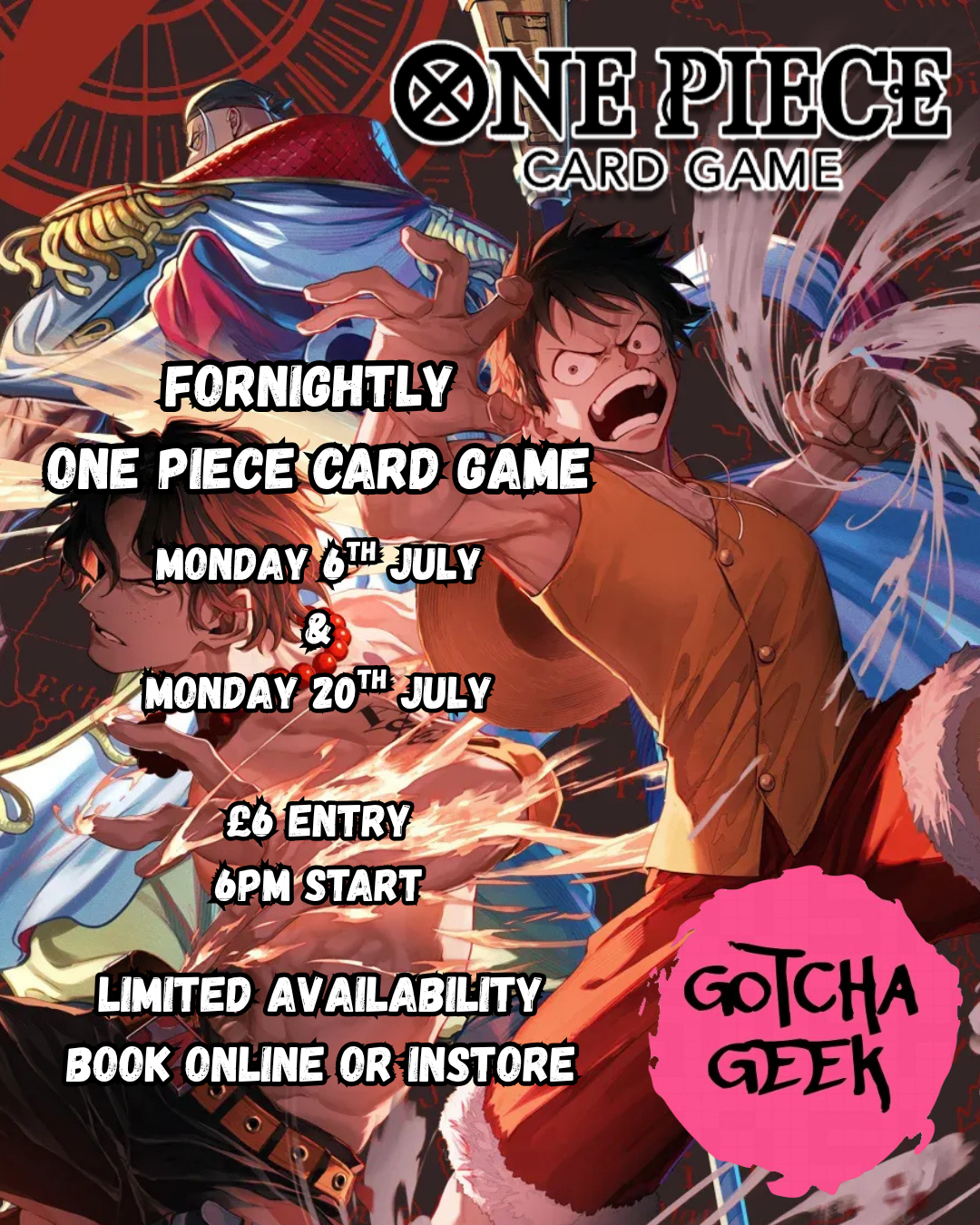 One Piece Card Game Fornightly casuals - Monday 6th July
