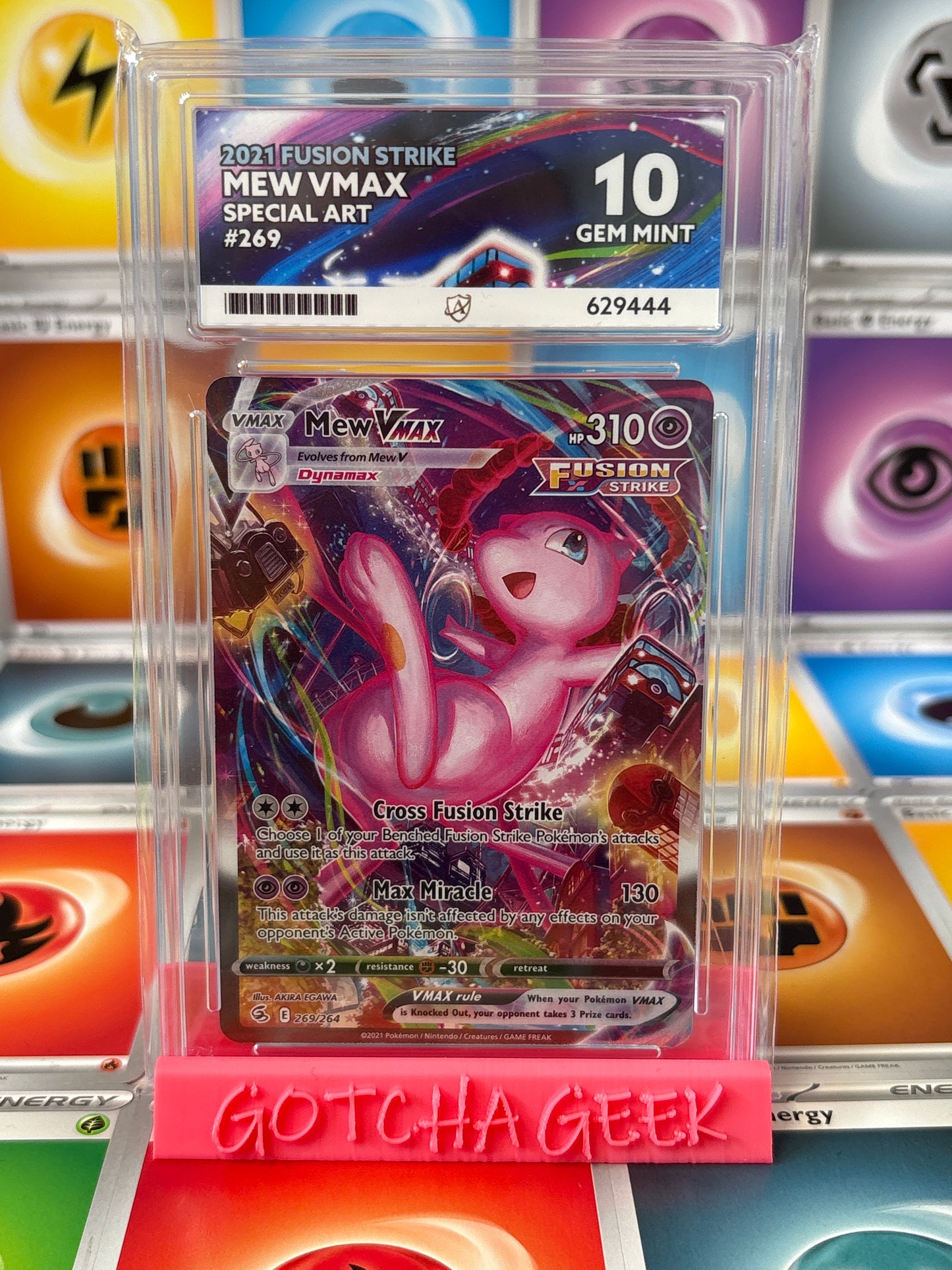 2021 Fusion Strike - Mew VMAX - Special Art - 269 - ACE 10