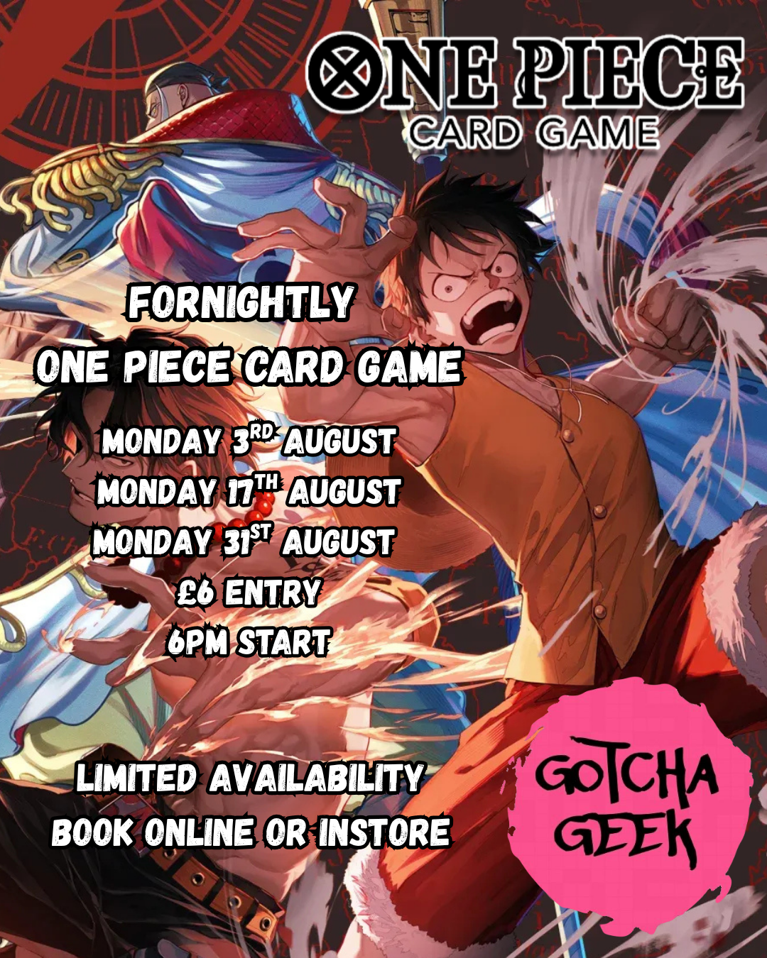 One Piece Card Game Fornightly casuals - Monday 17th August