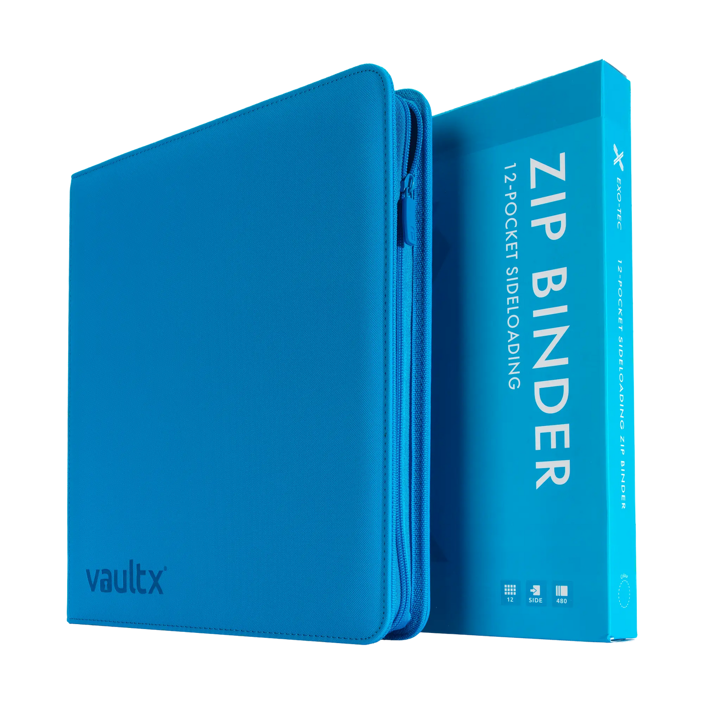 ZIP BINDER NEON BLUE 12-POCKET