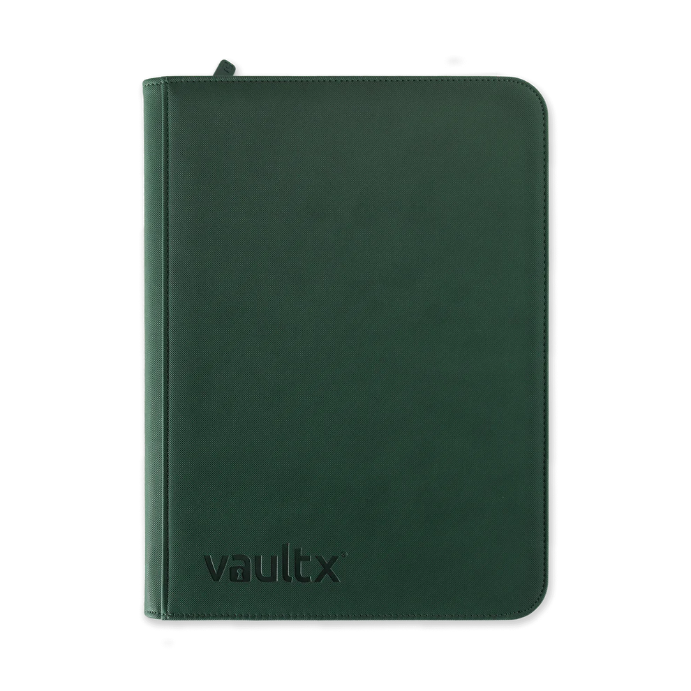 ZIP BINDER GREEN 9-POCKET