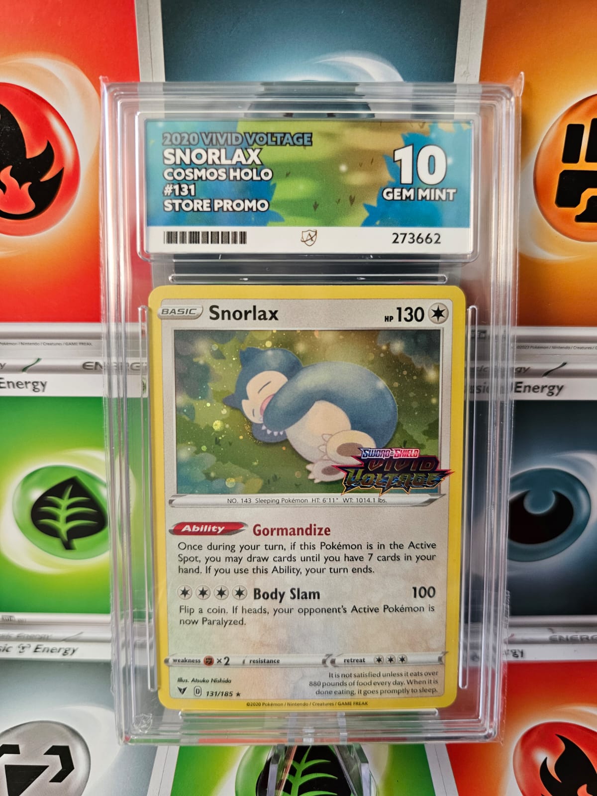 Snorlax - Vivid Voltage - 131/185 - Store Promo - Gem Mint 10