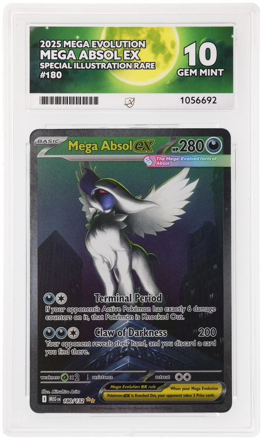 2025 Mega Evolution Mega Absol ex #180/132 Special Illustration Rare — Ace GEM MINT 10 — front