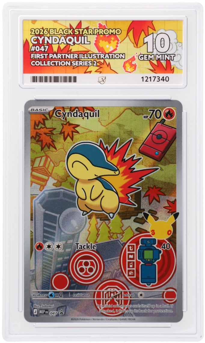 2026 Black Star Promo Cyndaquil #047 — Ace GEM MINT 10 — front