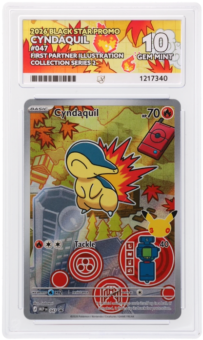 2026 Black Star Promo Cyndaquil #047 — Ace GEM MINT 10 — front