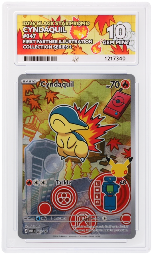 2026 Black Star Promo Cyndaquil #047 — Ace GEM MINT 10 — front