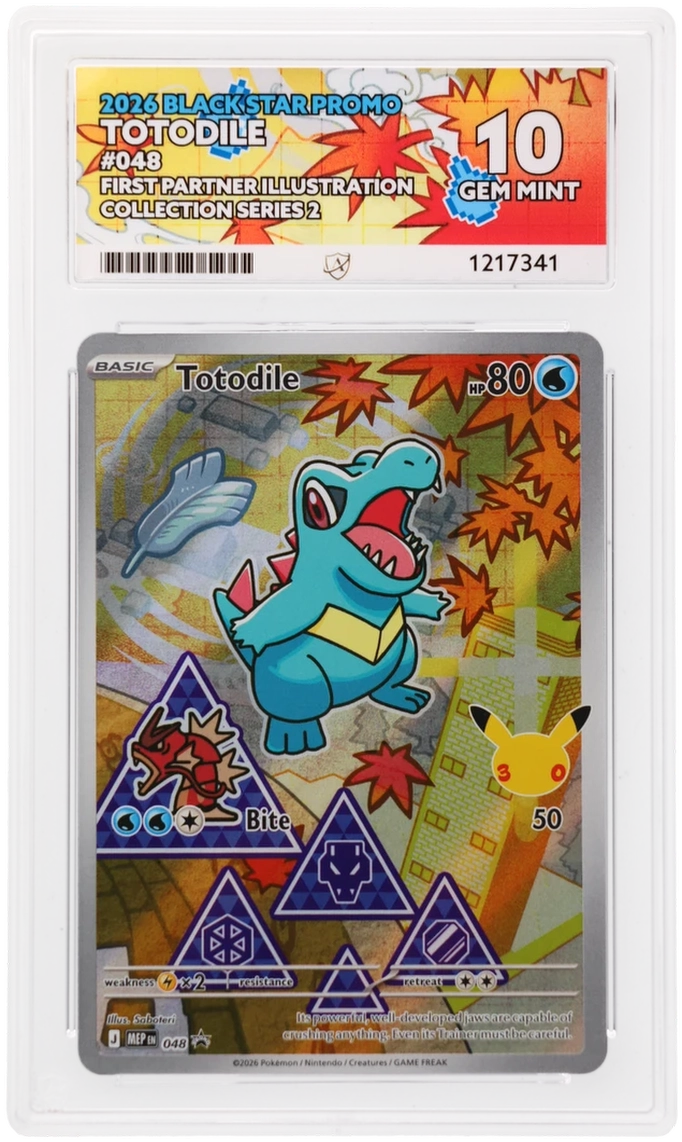 2026 Black Star Promo Totodile #048 — Ace GEM MINT 10 — front