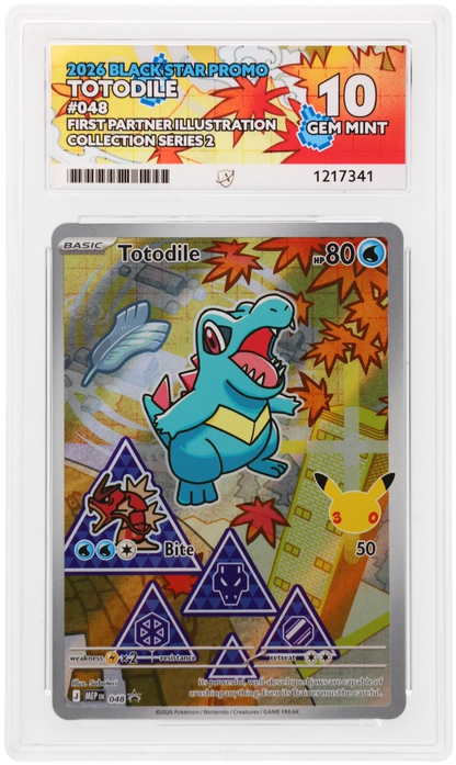 2026 Black Star Promo Totodile #048 — Ace GEM MINT 10 — front