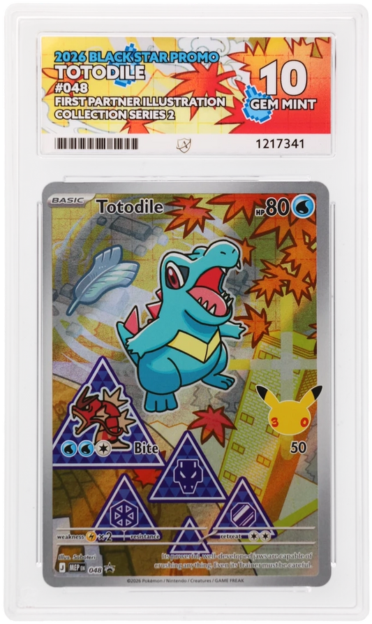 2026 Black Star Promo Totodile #048 — Ace GEM MINT 10 — front
