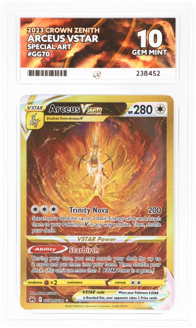 2023 Crown Zenith Arceus VSTAR #GG70/GG70 Special Art — Ace GEM MINT 10 — front