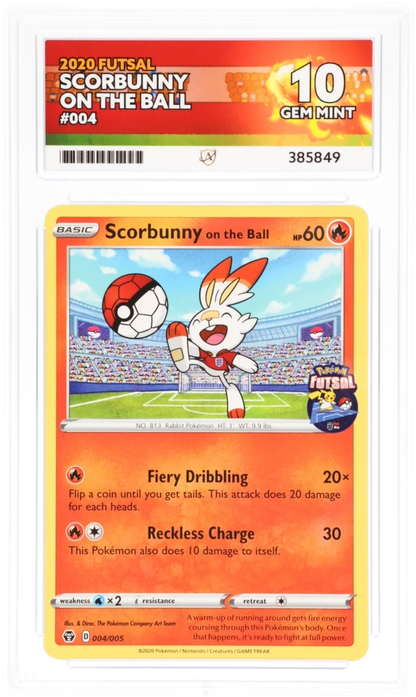 2020 Futsal Scorbunny On The Ball #004/005 — Ace GEM MINT 10 — front