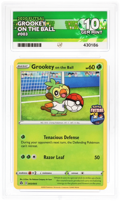 2020 Futsal Grookey On The Ball #003/005 — Ace GEM MINT 10 — front