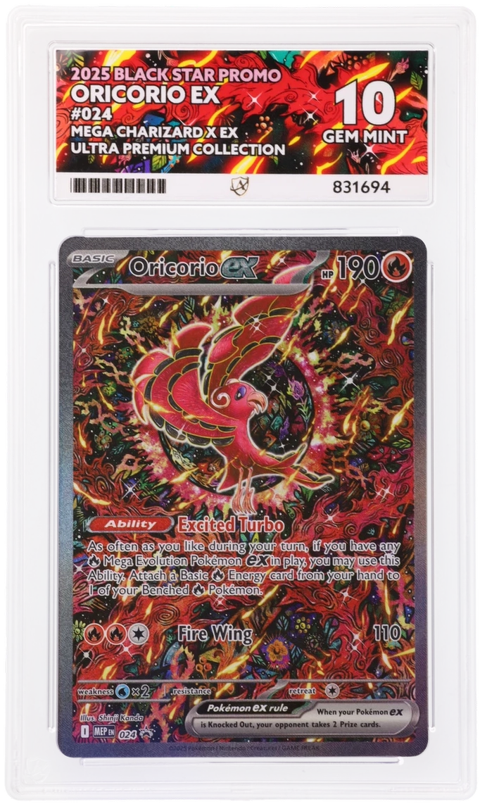 2025 Black Star Promo Oricorio ex #024 — Ace GEM MINT 10 — front