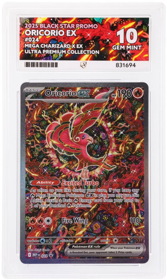 2025 Black Star Promo Oricorio ex #024 — Ace GEM MINT 10 — front