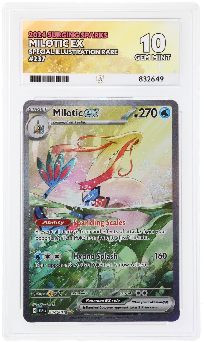 2024 Surging Sparks Milotic ex #237/191 Special Illustration Rare — Ace GEM MINT 10 — front