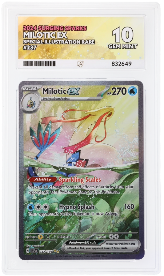 2024 Surging Sparks Milotic ex #237/191 Special Illustration Rare — Ace GEM MINT 10 — front