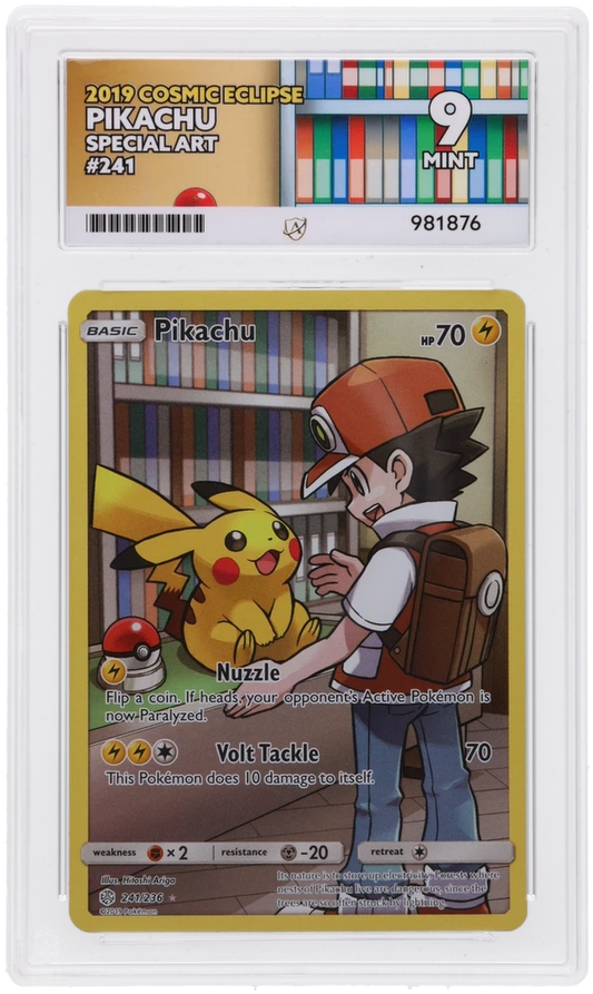 2019 Cosmic Eclipse Pikachu #241/236 Special Art — Ace MINT 9 — front