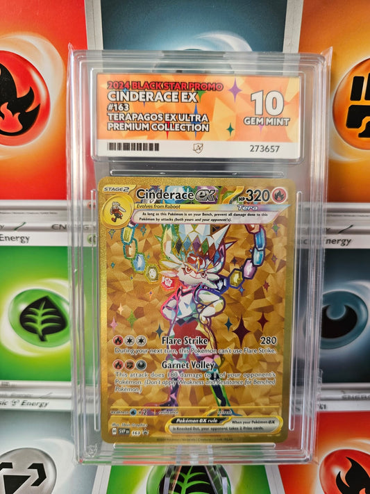 Cinderace Ex - Black Star Promo - svp 163 - Gem Mint 10