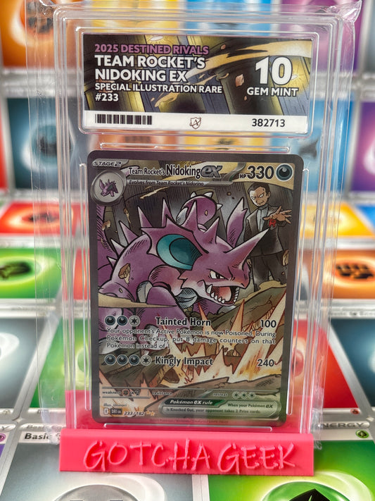 2025 Destined Rivals - Team Rockets Nidoking Ex - Special Illustration Rare - 233 - ACE 10 GEM MINT