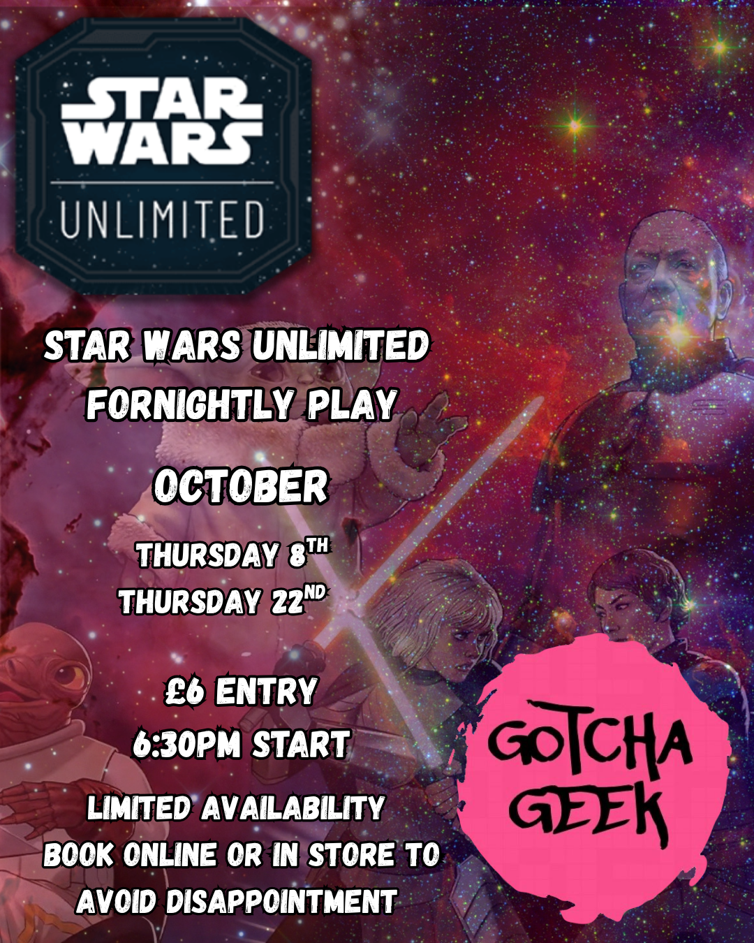 Star Wars Unlimited - Fortnightly Play - Thursday 22nd October