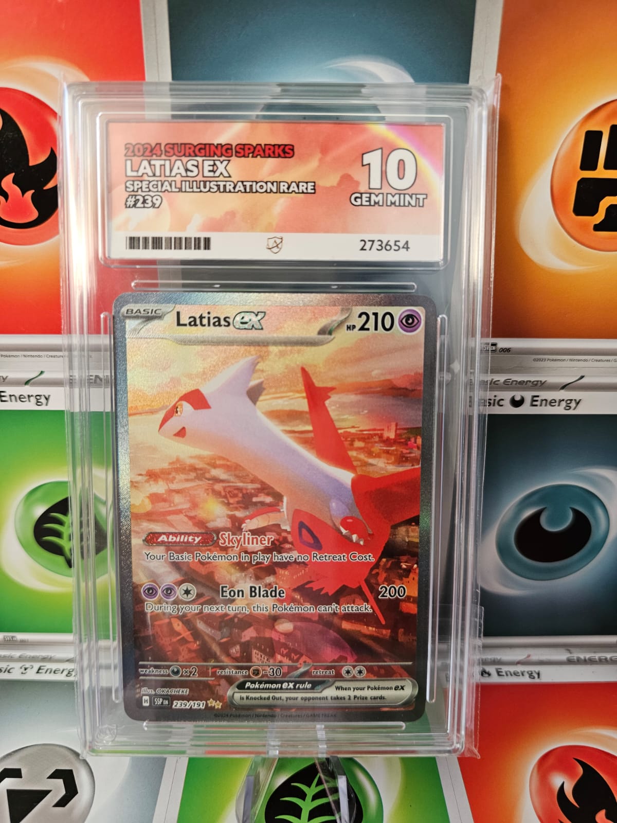 Latias EX - Surging Sparks - 239/191 - Special Illustration Rare - Gem Mint 10