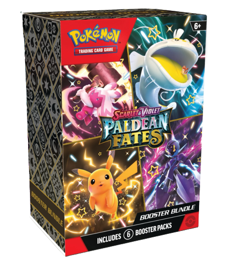 Pokémon TCG:
Scarlet & Violet 4.5
Paldean Fates
Booster Bundle