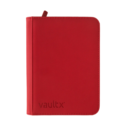 ZIP BINDER RED 4-POCKET