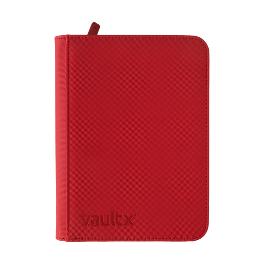 ZIP BINDER RED 4-POCKET