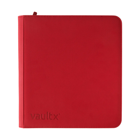 ZIP BINDER RED 12-POCKET
