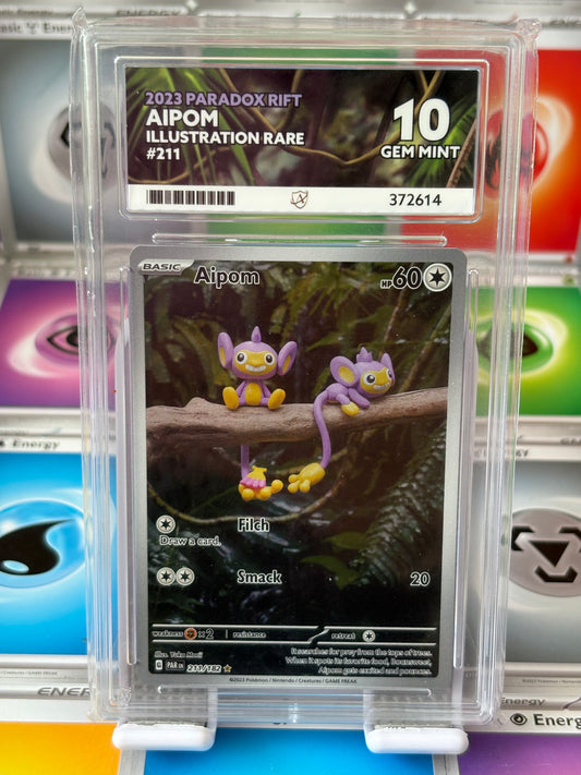 Aipom - Paradox Rift - 211/182 - illustration Rare - Gem Mint 10